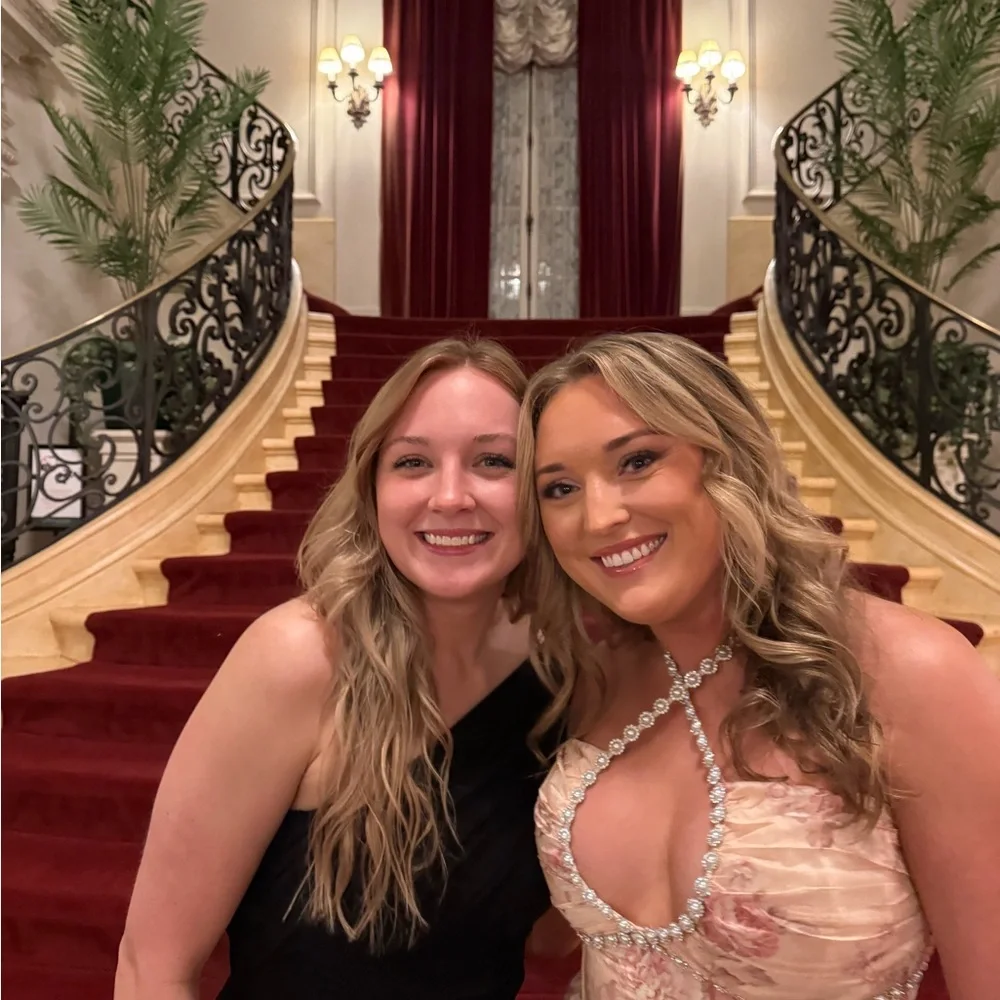 V. Chapman - Scarlette Dress in Peach Tapestry with Pearl Accents - Picture 6 of 9